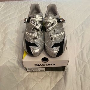 Diadora Aerospeed 2 road bike shoes, silver/black, EUR 45 - US 11